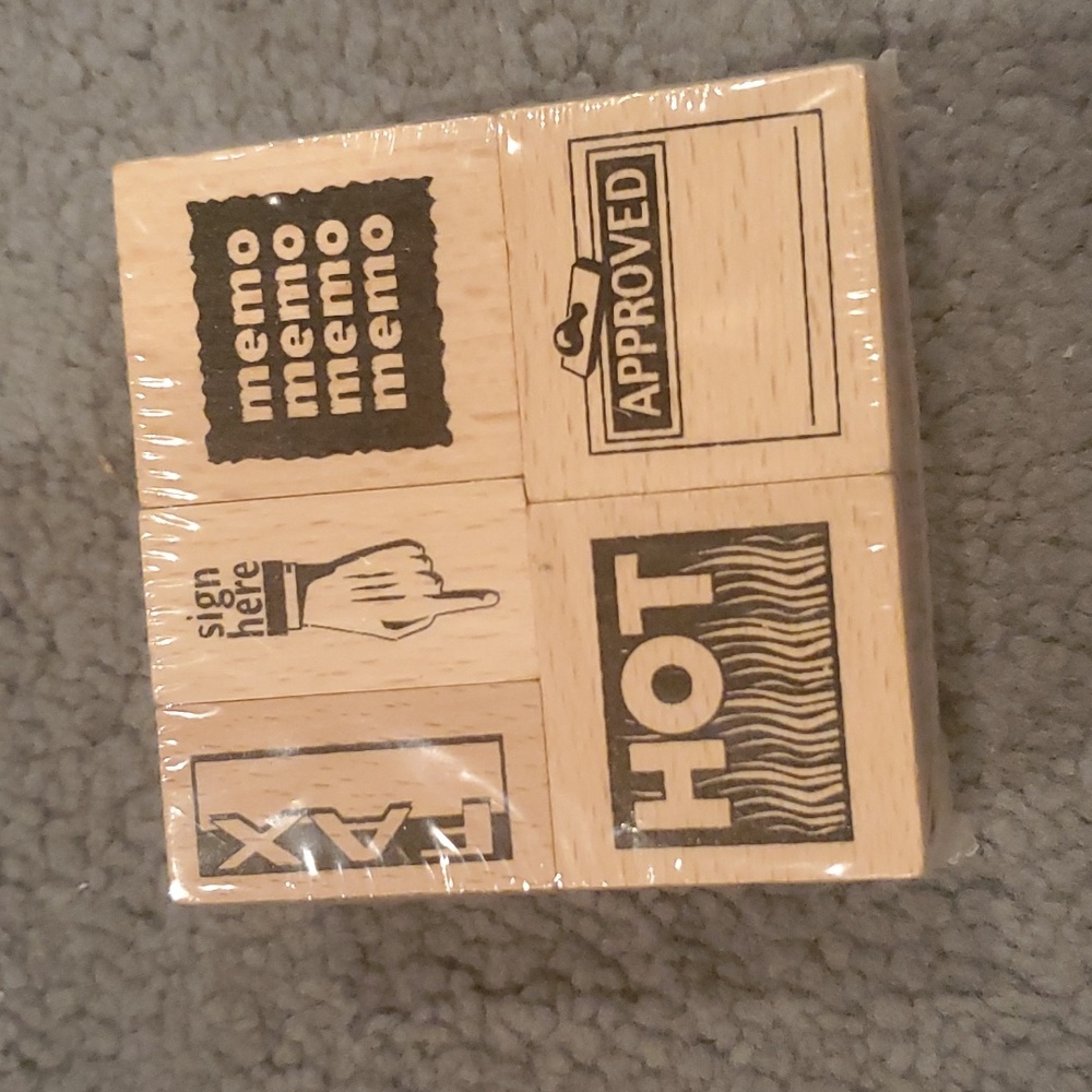 5/$15 Memo, approved fax, hot stamp set new